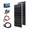 XINPUGUANG 200w solar kit system plate 2 pcs 100 watt 18v Glass solar panel modul mit pv stecker für dach auto caravan home 1