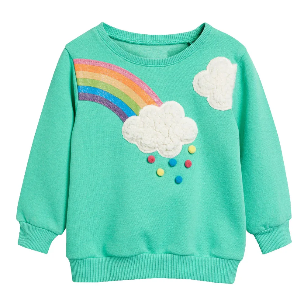 Jumping meter/футболка для девочек Одежда для маленьких девочек Детские футболки с единорогом топы с длинными рукавами для маленьких девочек, брендовая футболка для девочек От 2 до 7 лет