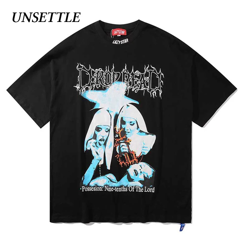 UNSETTLE 2020SS Футболка Harajuku Мужская/Женская футболка в стиле хип-хоп с забавным
