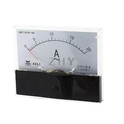 

Analog Rectangle Panel 0-20A Gauge AC Current Meter 44L1