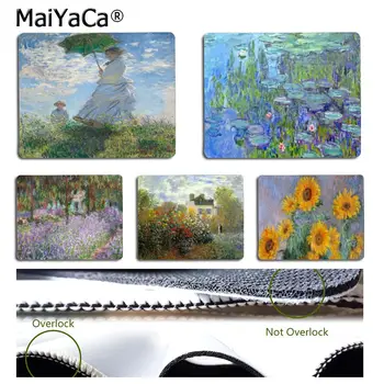 

MaiYaCa Woman Claude Monet Garden Lotus Sunflower small Gaming Mouse Pads desk mat gaming Mousepad For PC Laptop Notebook