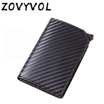 

ZOVYVOL Small Leather Wallet Women Rfid Mini Men Wallets Womens Wallets and Purses Men Carbon Fiber Leather Money Bag