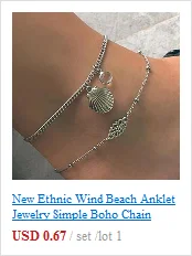 Boho Beach Wave Shell Anklets Set For Women Shell Anklet Bracelets On The Leg Bohemian Foot Ocean Jewelry Gift