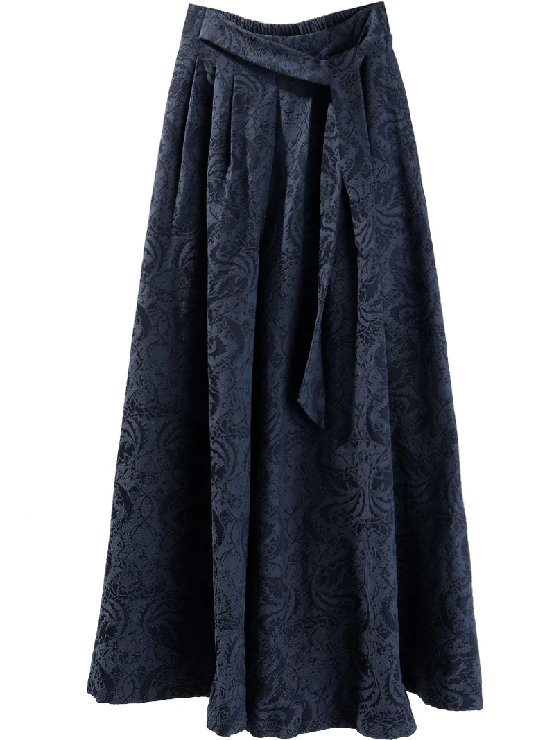 blue GCC3225 XITAO/плиссированные прямые широкие брюки; модная эластичная резинка на талии; карманная повязка; коллекция года; сезон весна; длинные брюки; GCC3225 - Цвет: blue GCC3225