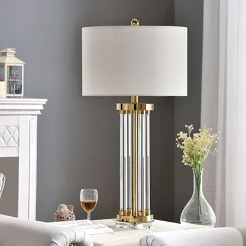 

Golden Crystal Table Lamps for Living Room Bedroom Bedside Lamp Glass Lamp Led Table Lamp High Grade Large Table Lamps