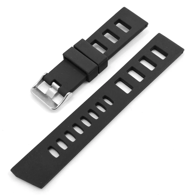 

Men Watch Band Rubber Strap 22mm 20MM High Quality Wristwatch band with buckle Universal replacement strap