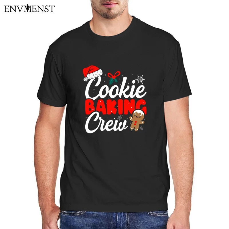 

Футболка мужская и женская с коротким рукавом, Забавный Графический Топ с принтом печенья и выпечки, хороший рождественский подарок, Повседневная рубашка европейского размера 3XL
