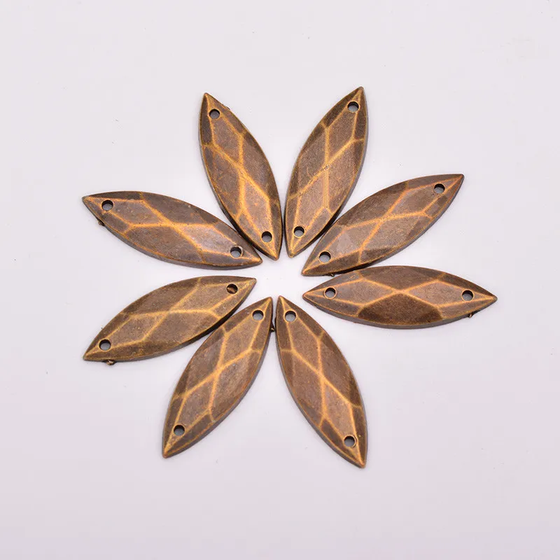 JUNAO-7-21mm-Antique-Bronze-Sewing-Crystal-Rhinestones-Flat-Back-Acrylic-Stones-Horse-Eye-Strass-Crystal