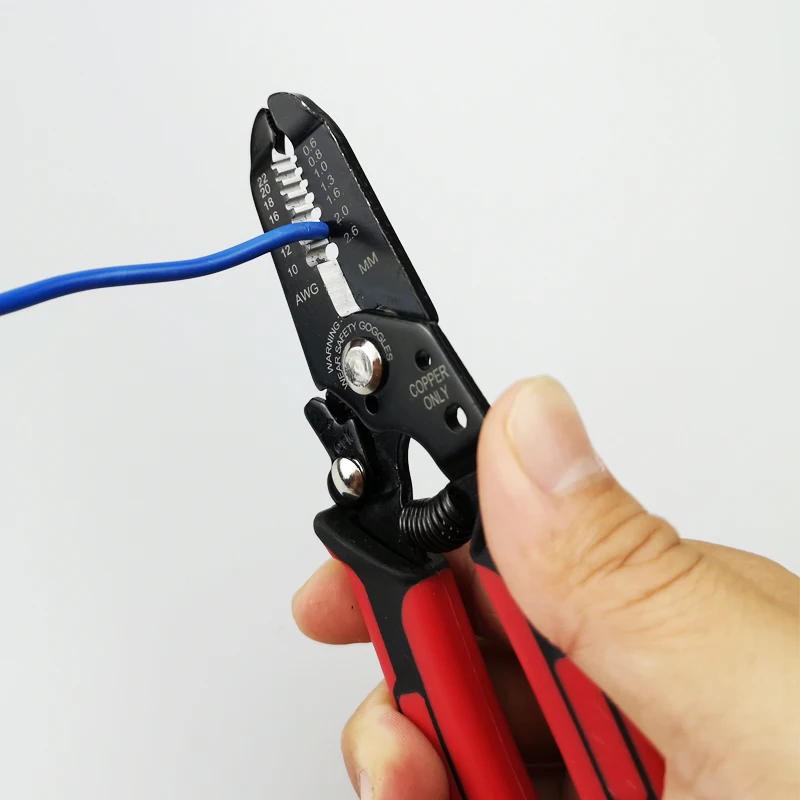 Wire Stripper Pliers Mini Multifunctional Electric Fast Peeling Tools Cutting Multitool Hand Operated Tool 0.5-2.6mm² AWG22-10