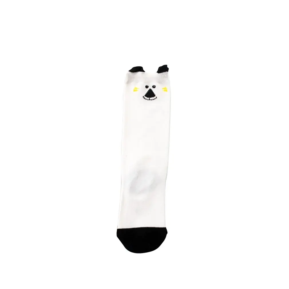0-1 (23cm) black Children's Socks Spring And Summer Thick Cotton Cute Cartoon Anti-skid Breathable Floor Baby Mid tube Socks - Цвет: 0-1 (23cm) black