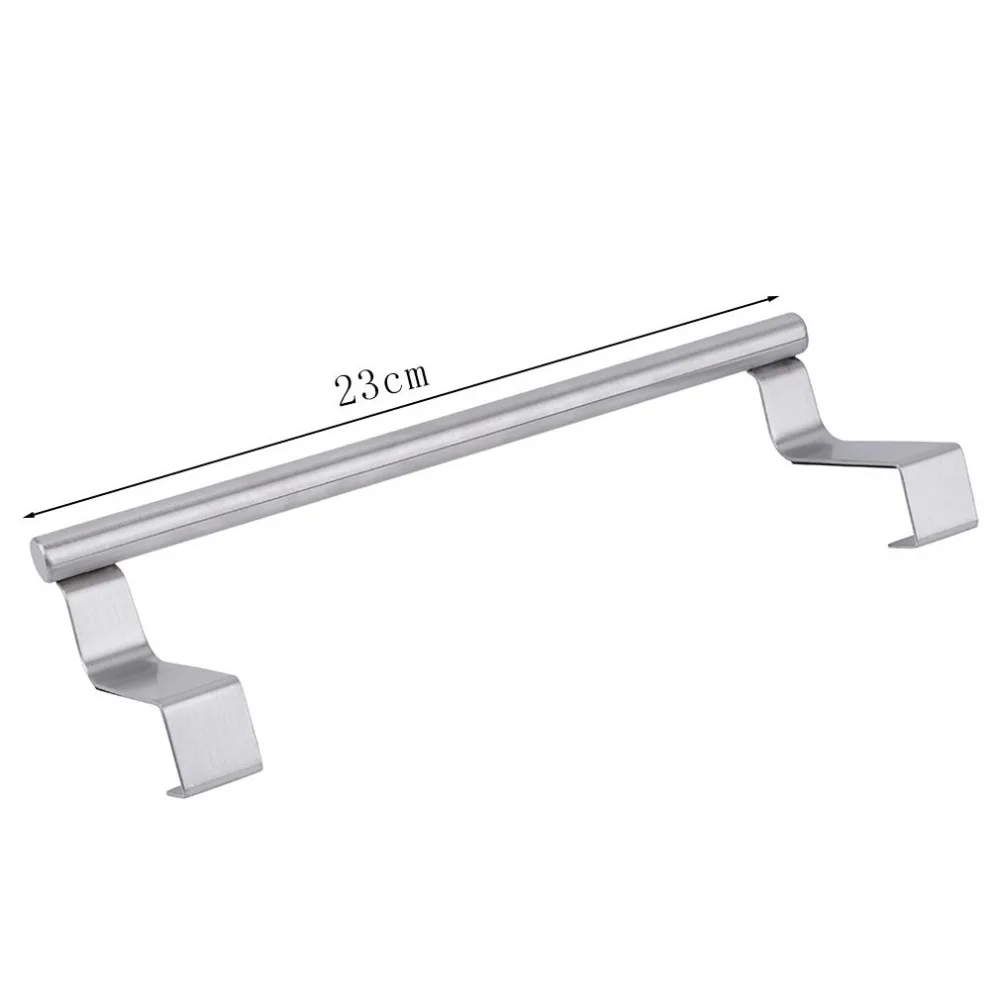 23cm Stainless Steel Towel Bar Holder Over the Kitchen Cabinet Cupboard Door Hanging Rack Storage Holders Accessories