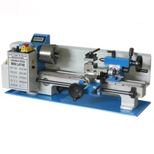 Best Offers 550W 220V 0618 metal lathe, stepless speed change, digital display, 32mm large through hole, home, teaching, DIY