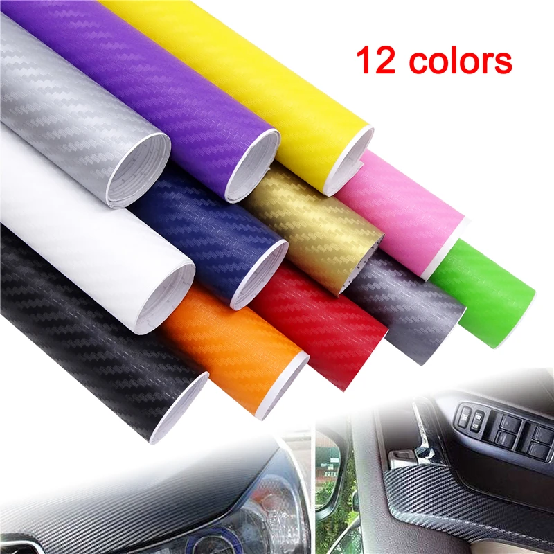 

127cmX30cm Car Sticker 3D Carbon Fiber Vinyl Film Waterproof Car Wrap Sticker Decals for Motorcycle Auto Car Styling Accessories