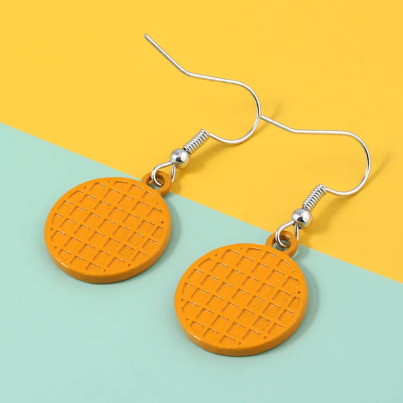 Серьги подвески в виде странных вещей Eggo с вафельными буквами|Серьги-подвески| |