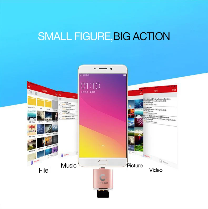 Ginsley type C MICRO SD и SD кард-ридер 2 в 1 для Mac huawei Xiaomi LG sony планшеты/телефон
