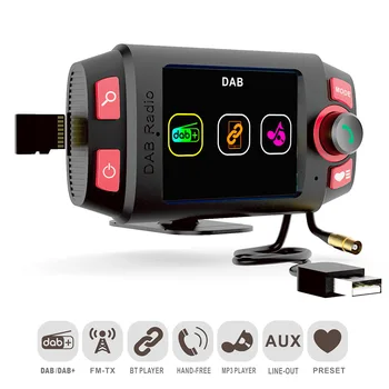 

DAB Digital Car Radio Aux Support MP3 FM Transmitter 2.4inch Color Screen Universal TF Card Receiver Dashboard Bluetooth Player