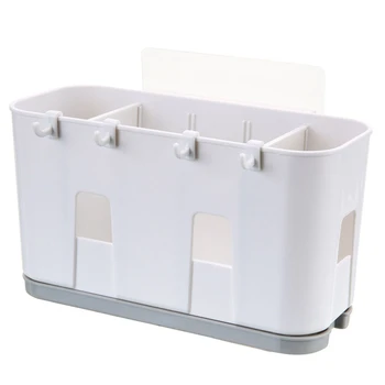 

Plastic Chopsticks Spoon Holder Chopsticks Storage Rack Drain Rack Cage Kitchen Drain Chopsticks Wall Mount