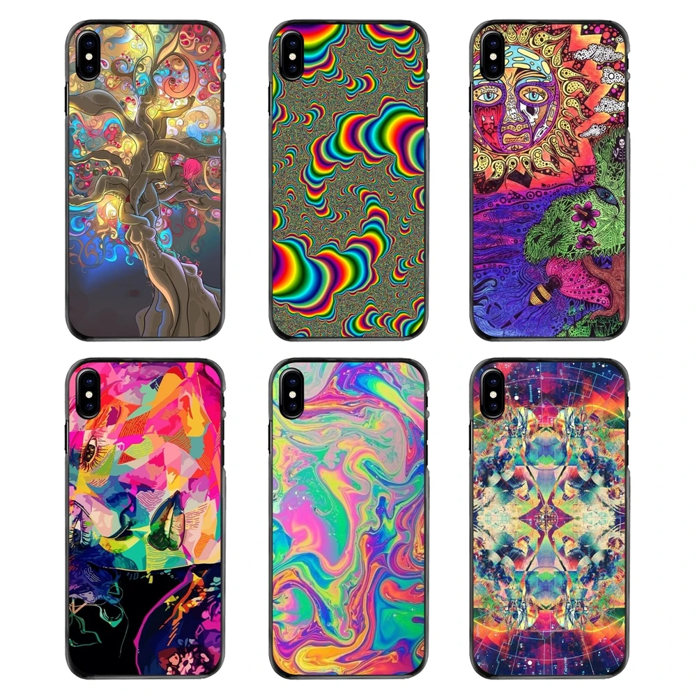 Iphone 4 4s 5 5s 5c Se 6 6s 7 8 プラス X Xr Xs 最大 Ipod Touch の 4 5 6 携帯電話ケース抽象 Lsd サイケデリック電話壁紙 Fitted Cases Aliexpress