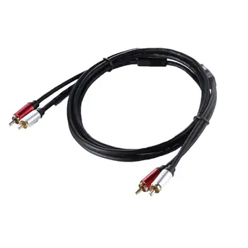 

1.8m 2 RCA To 2 RCA Practical Male To Male Audio Cable Exquisite Gold-plated Cable Cord Length 1.8 Meters
