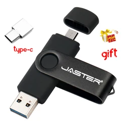 A pena de alta velocidade da vara otg da movimentação do flash de usb de jaster envia o disco pendrive do tipo c do adaptador 64gb 32gb para o micro/pc de android