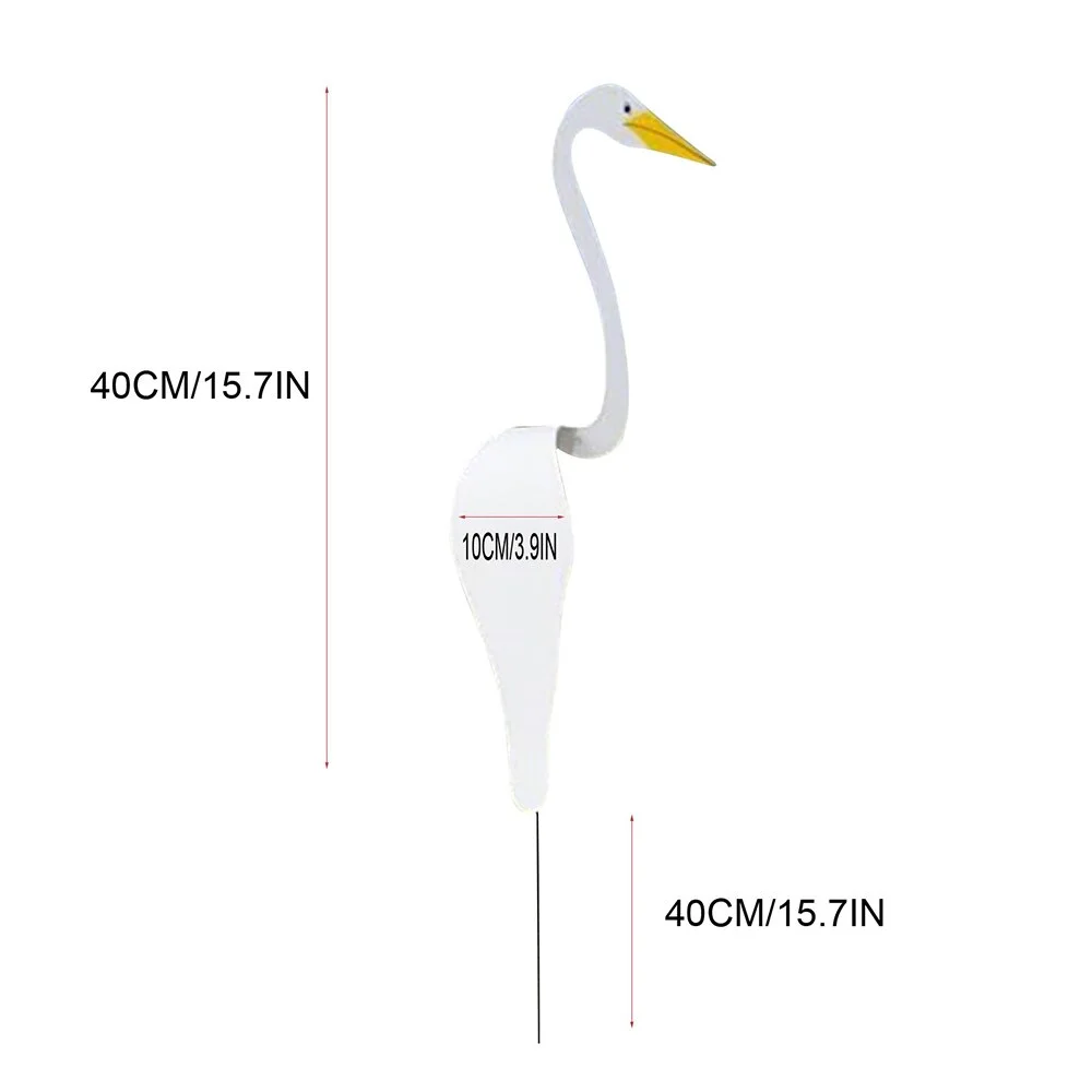 3D Garden Flamingo Decoration 40CM Colorful Swirl Birds Move With The Wind Creative Outdoor Yard Erected Furnishings Adornment garden art decor wind spinner animal sculpture decorations animal wind spinners