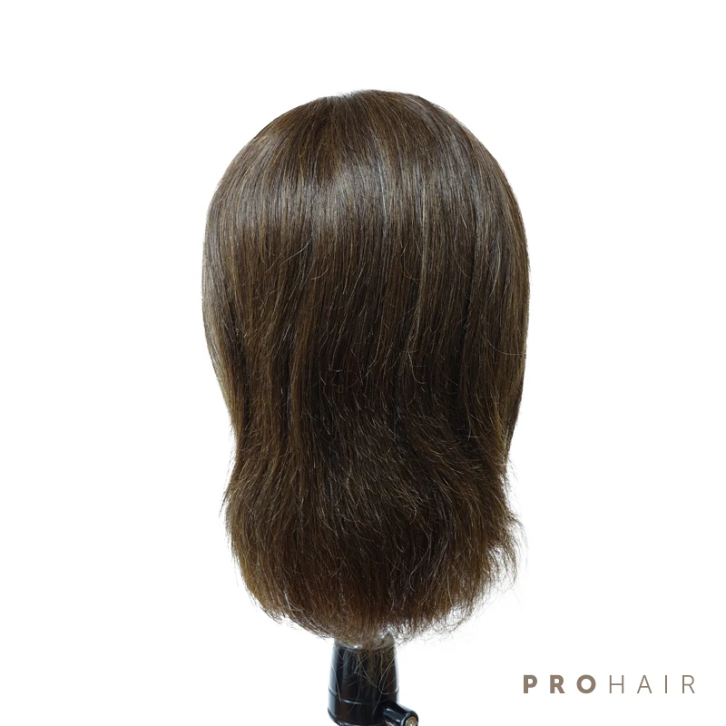PROHAIR 20 см 8 '颼% человеческие волосы темно коричневый тренировочный головной