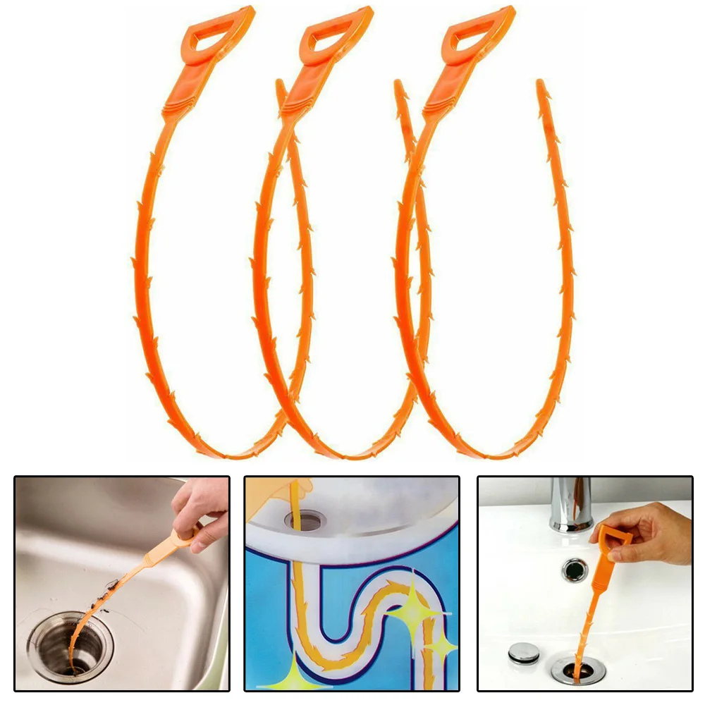 

3X 20 Hair Drain Clog Plug Remover Household Cleaning Tool For Sink/Bathtub
