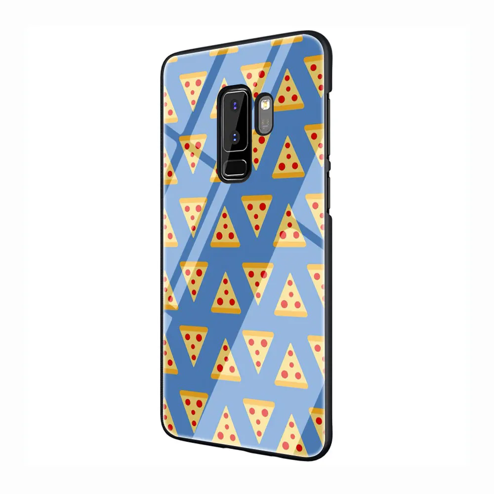 Еда пиццы закаленное Стекло Телефон чехол для Galaxy S7 edge S8 9 10 Plus, Note 8, 9, 10, A10 20 30 40 50 60 70 - Цвет: G12