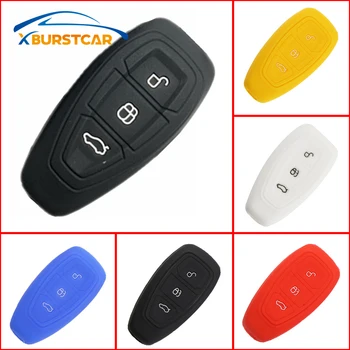 

Xburstcar 3 Buttons Car Silicone Remote Key Cover Case Fob for Ford Fiesta Focus Mondeo C-Max B-Max Kuga Escape Smart key cover