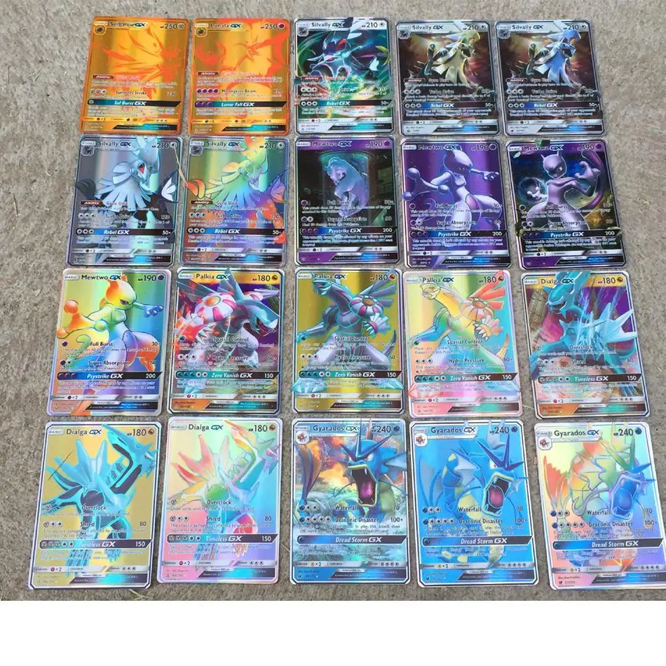 Карты Pokemon 200 шт. 20 70 GX MEGA Сияющие карты Такара Томи игра битва карта 100 торговые