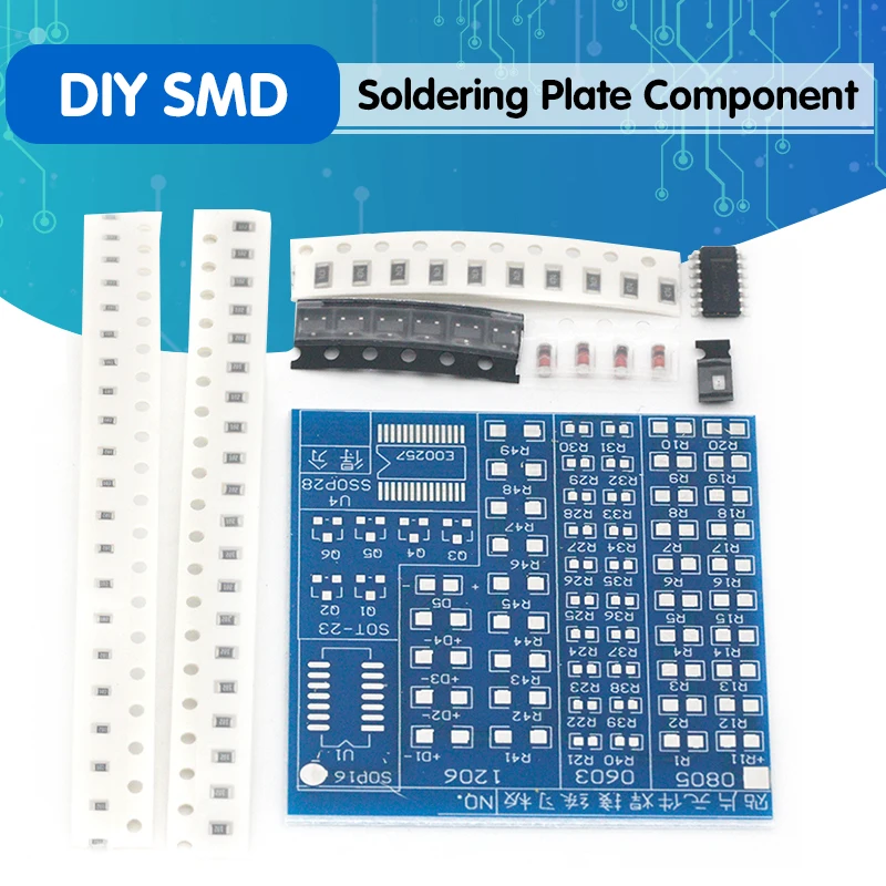 1 шт SMD пластина для пайки компонент сварки практика SMT печатная плата DIY Kit