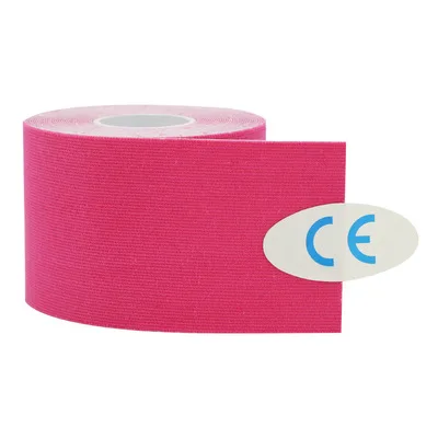 2,5 см х 5 м Хлопок эластичная мышечная лента облегчение боли в суставах кинезиологическая самоклеящаяся наклейка на повязку тренажерный зал фитнес - Цвет: Pink