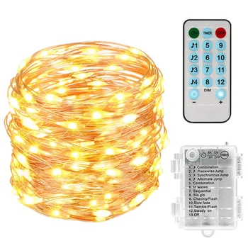 

100 LED String Light 32.8 Ft 4 Music Control Modes 8 Lighting Modes Waterproof Lights for Party Garden Christmas Decorative