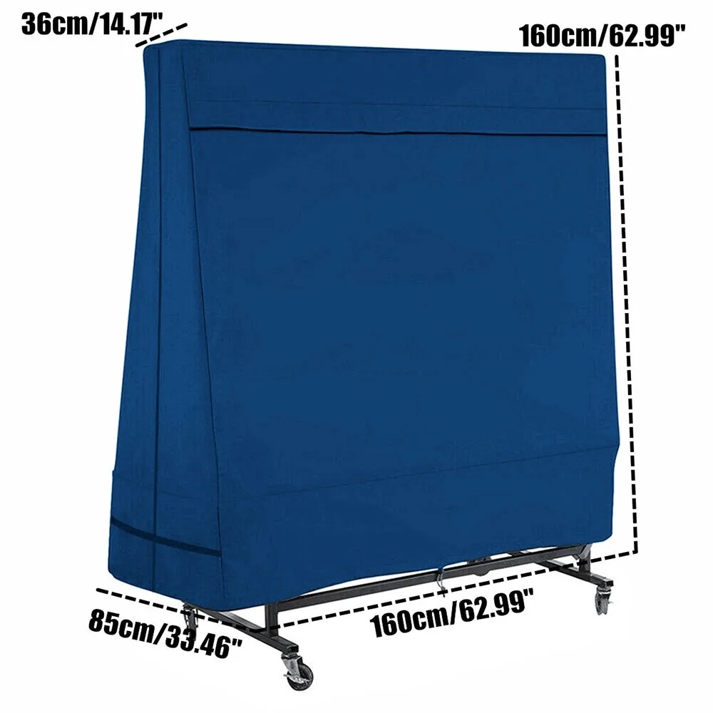 Table tennis table dust cover Oxford waterproof outdoor rainproof UV protection tennis table storage cover with zipper