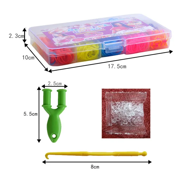 Elastic Rubber Bands DIY Tool Set Colorful Weave Machine Bracelet Handicraft Kit Girl Gift Kids Toys for Children 7 8 10 Years 6