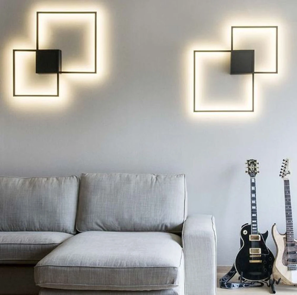 Lâmpada de Parede Cozinha Minimalista Sala Estar Luminárias Superfície Montado tv Fundo Decoração Iluminação Led Luminária Luz 5 Luminárias de parede