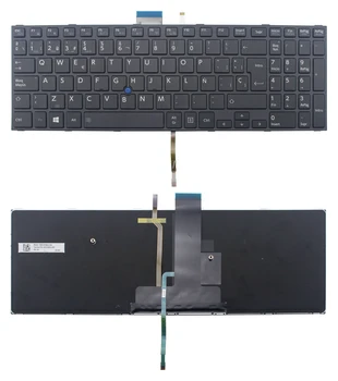 

New for Toshiba G83C000GL5SP TBM15F56E0J356 SP Spanish Black Backlit Keyboard