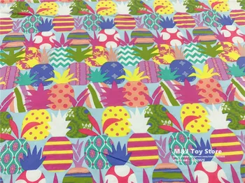 

Cartoon Summer pineapple elasticity Lycra knitted cotton fabric For Sewing diy Patchwork BABY girls clothes jacket 50*160cm