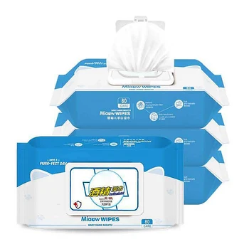 

75% alcohol disinfects wet tissue, wipes hands and cleans skin in 80 pieces