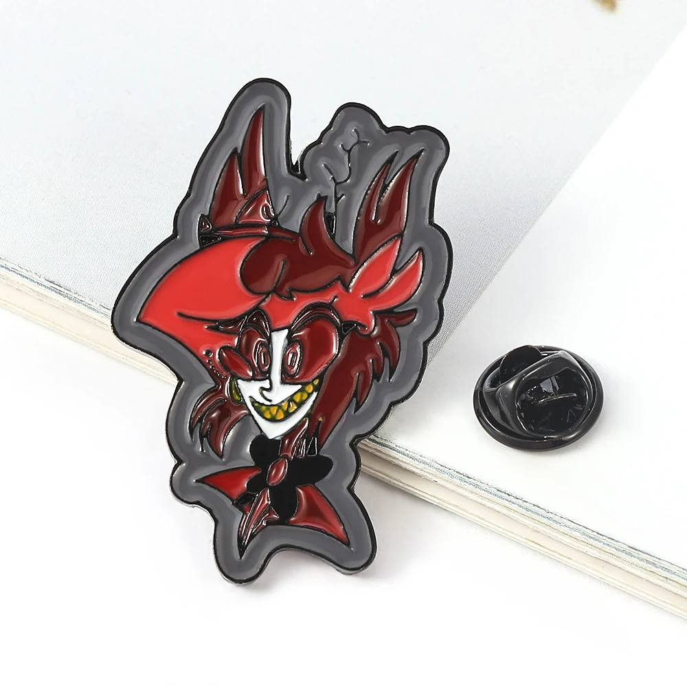 Hazbin отель Charlie Alastor Angel твердая эмалированная булавка значок брошь значок джинсовая рубашка нагрудная булавка ювелирное изделие подарок
