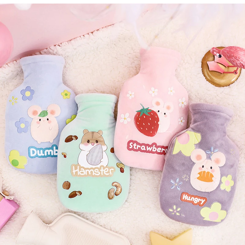 Cartoon Cute Hot Water Bottle 350ml Soft Warm Hot Water Bag Girls Kids Hand Warmers Portable Handwarmer for Ladies Cartoon Cute Hot Water Bottle 350ml Soft Warm Hot Water Bag Girls Kids Hand Warmers Portable Handwarmer for Ladies