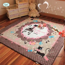 Ультра мягкий вельветовый Детский ковер с объемным цветочным принтом для игры в ползание, для гостиной, спальни, для учебы, декоративный, согревающий