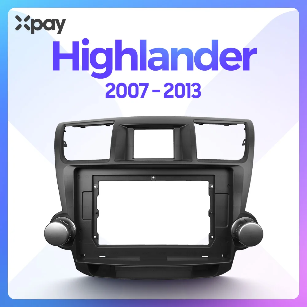 XPAY 10.1-inch 2din car radio dashboard For Toyota Highlander 2 2007-2013 stereo panel for mounting dual Din CD frame | Автомобили и