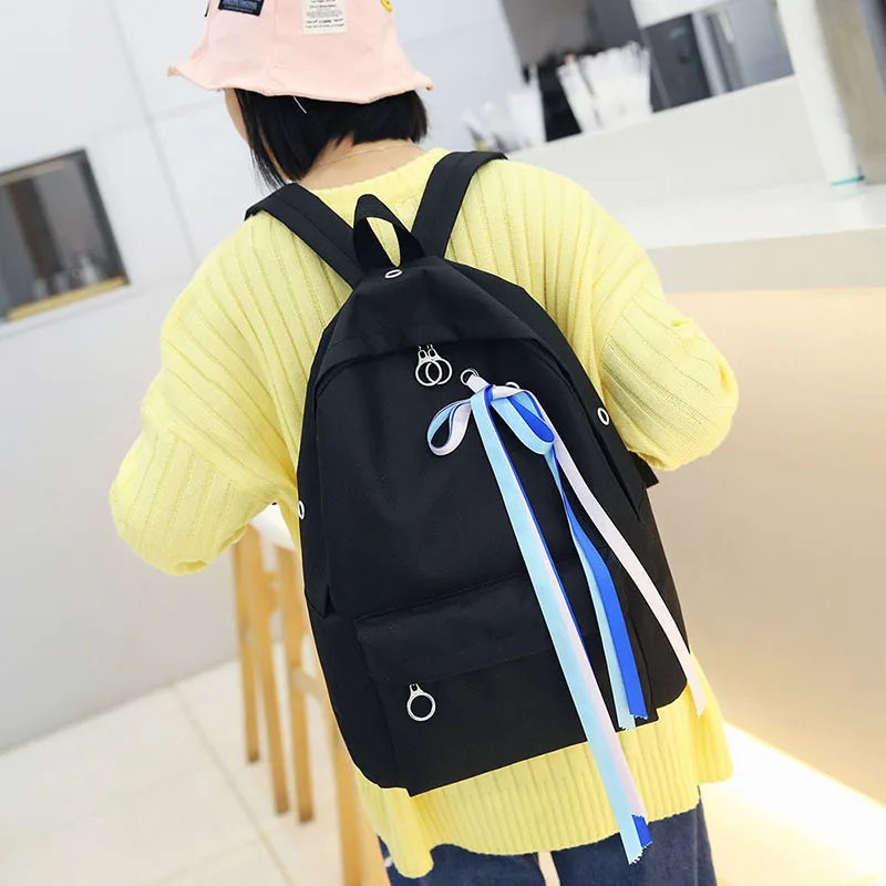Online dower me 004 new embroidered line backpack nylon cloth large capacity anti theft European and American women s backpack