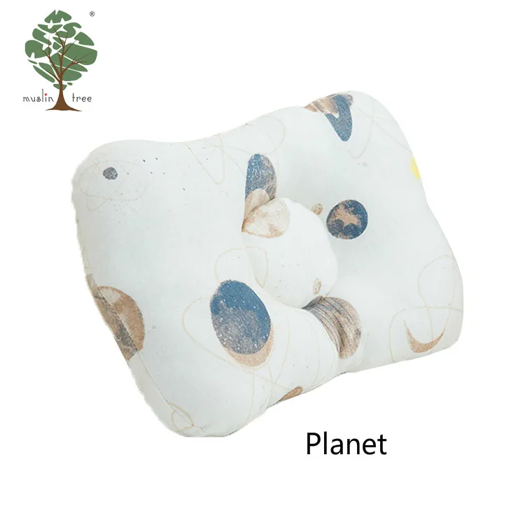 planet 32x21cm Муслинтри детская подушка защита малыша Муслин Хлопок плоская подушка для головы постельные принадлежности набор - Цвет: planet 32x21cm