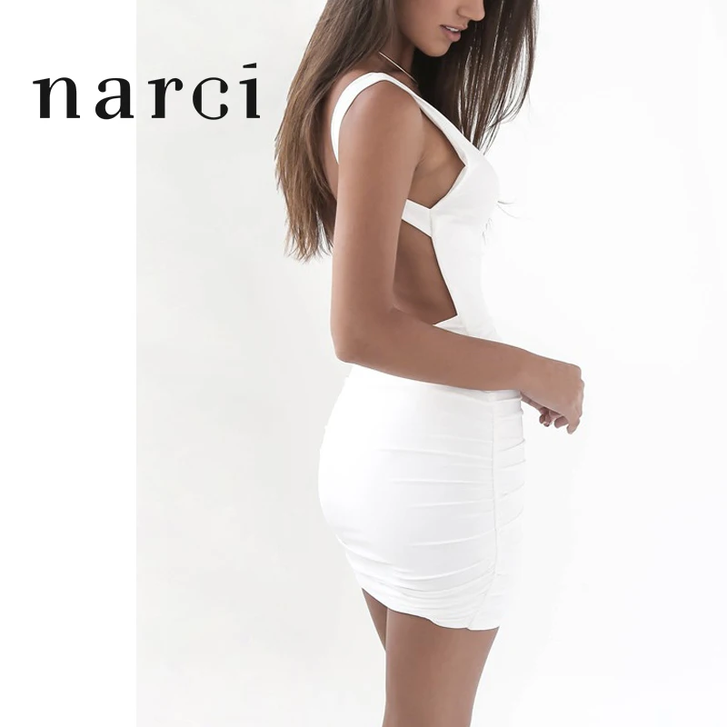 Женское облегающее мини платье narci элегантное с глубокой открытой спиной и
