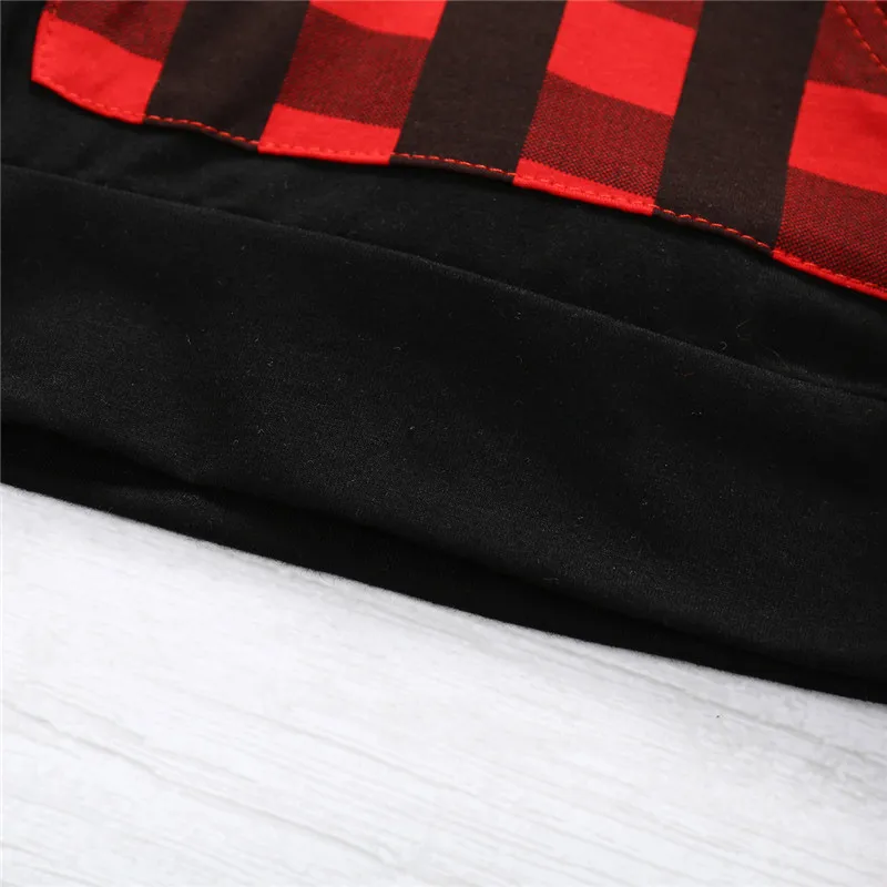 4pcs Autumn Children Baby Boy Cotton Red Black Plaid Cool Little Man Clothing Set Infantial Long Pants Baby Spring Clothes Set