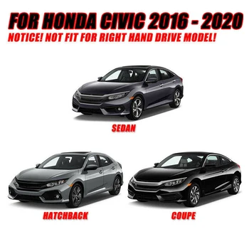 

Decoration Mirror Pillar Trim For Honda Civic 2016-2020 Cover 1 Set Black