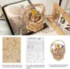 Robotime Rokr 84pcs Rotatable DIY 3D Starry Night Wooden Model Building Kit Block Assembly Music Box Toy Gift for Children Adult 5