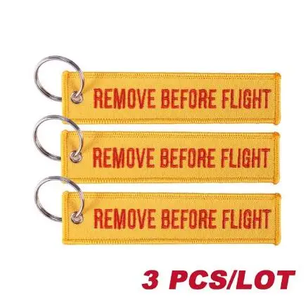 MELIFE восхождение remove Before Flight цепочка для ключей ярлык безопасности вышивка куртка пилота, брелки для ключей для авиации подарки спортивные этикетка лейбл, 3 предмета в комплекте - Цвет: 6